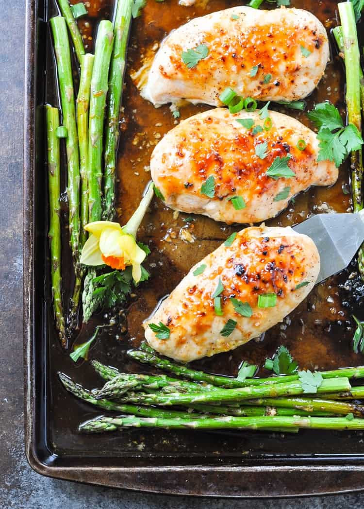 Chicken Breast Sheet Pan Dinner
 Sheet Pan Honey Apricot Chicken and Asparagus The