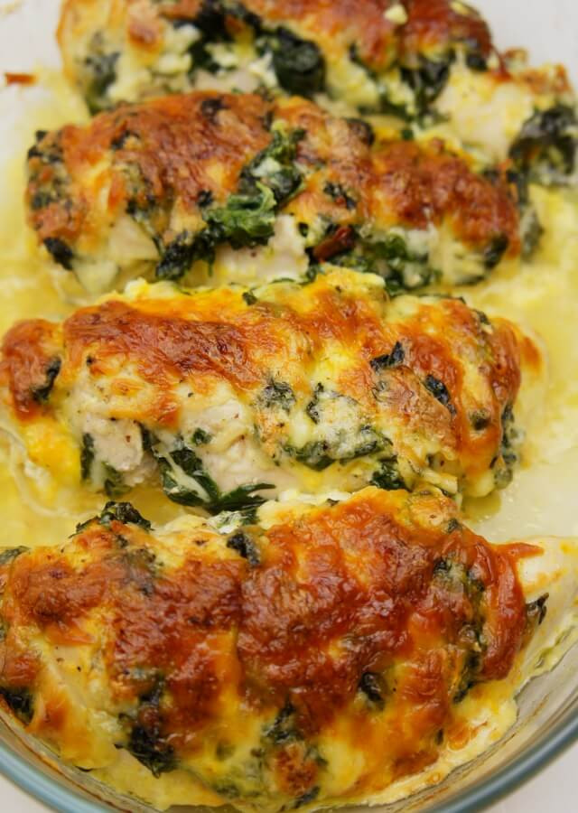 Chicken Breasts Stuffed With Spinach And Cheese
 Chicken Breasts Stuffed with Mozzarella and Spinach