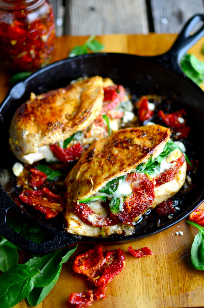 Chicken Breasts Stuffed With Spinach And Cheese
 Sundried Tomato Spinach and Cheese Stuffed Chicken