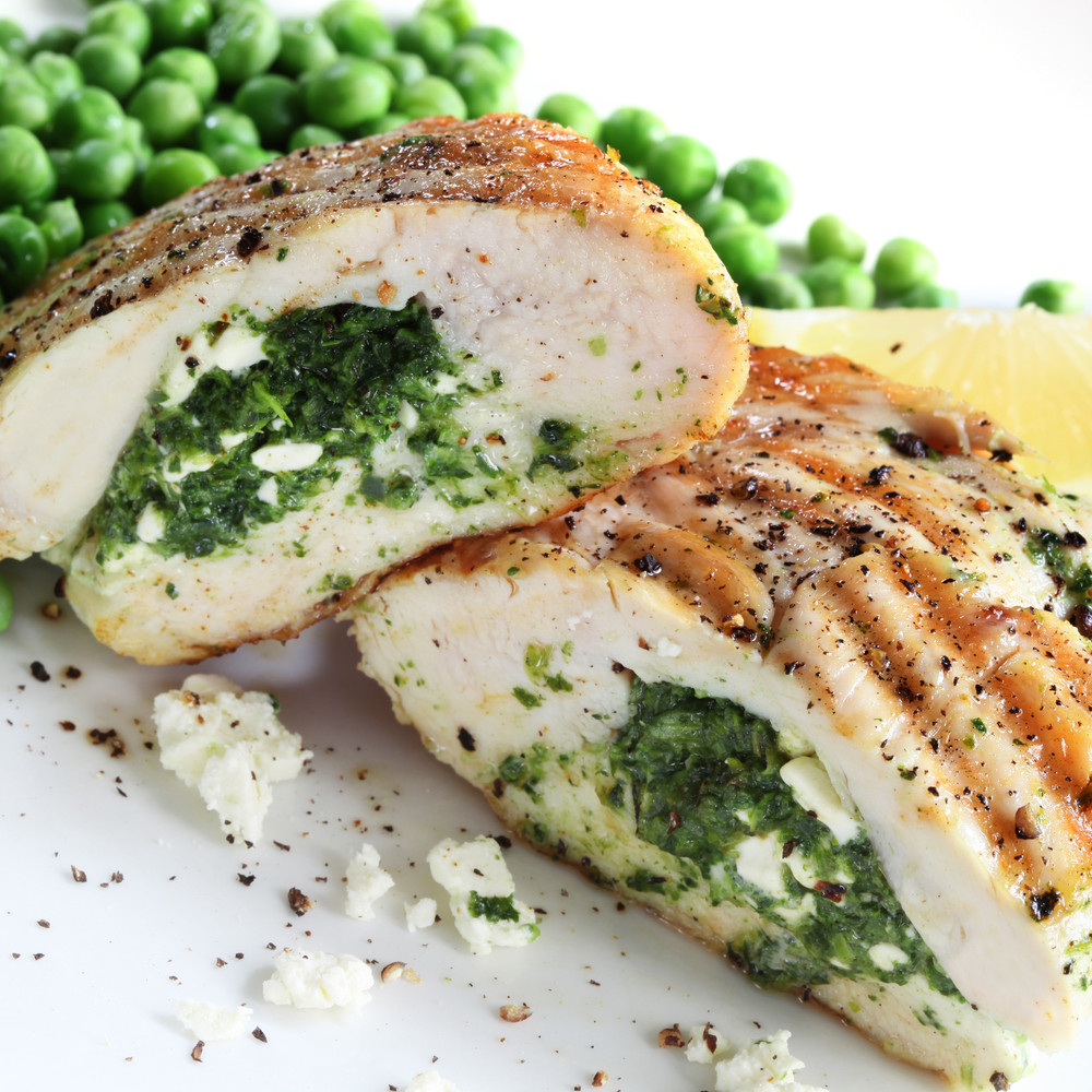 Chicken Breasts Stuffed With Spinach And Cheese
 Spinach and Feta Cheese Stuffed Chicken BigOven