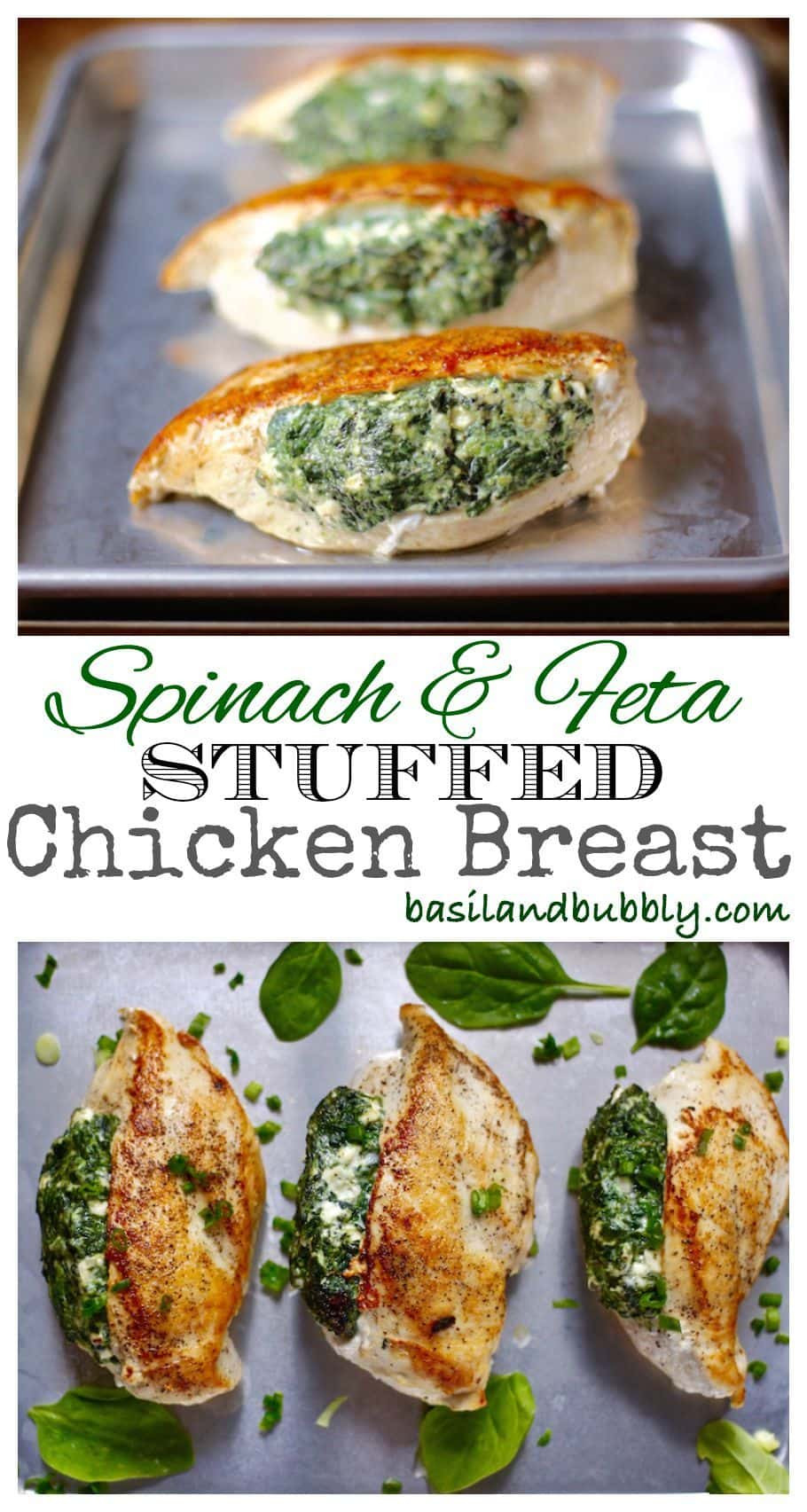 Chicken Breasts Stuffed With Spinach And Cheese
 Spinach Stuffed Chicken Breasts Basil And Bubbly