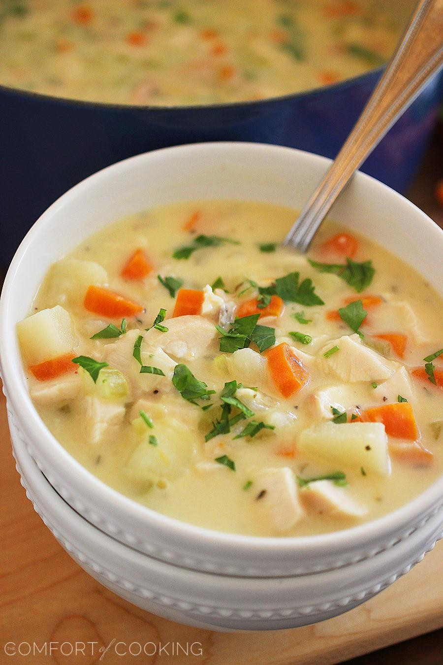 Chicken Chowder Soup
 Cheesy Chicken and Potato Chowder