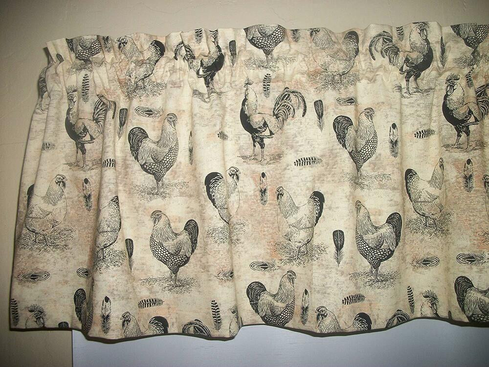 Chicken Kitchen Curtains Awesome French Country Rooster Chicken Kitchen Farmhouse Window Of Chicken Kitchen Curtains 