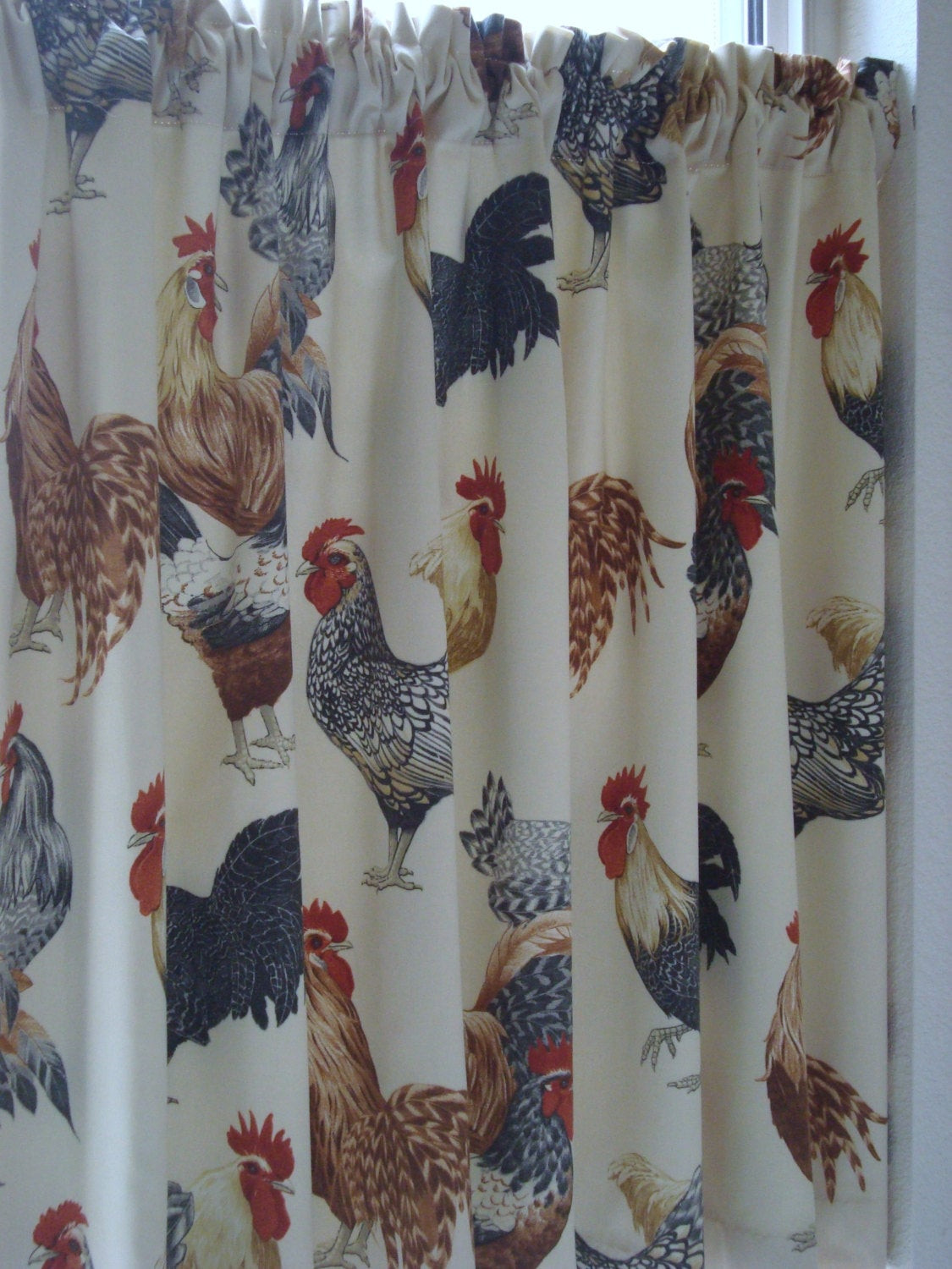 Chicken Kitchen Curtains
 Rooster Cafe Curtains Rooster Kitchen Cafe Curtain Cafe