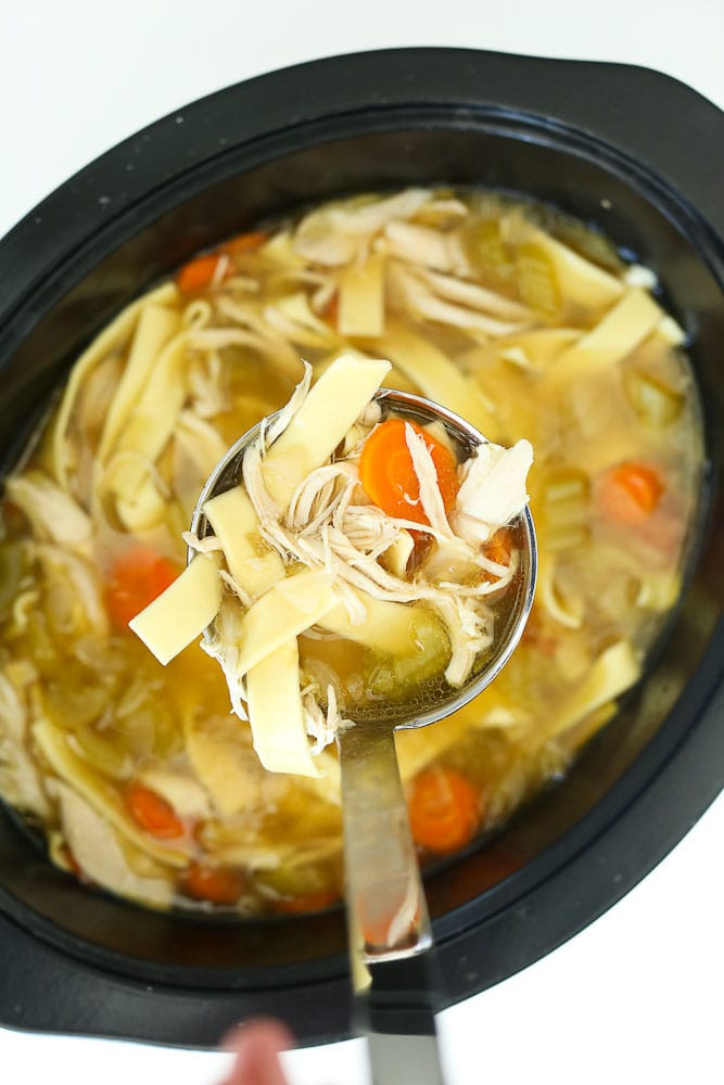 Chicken Noodle Soup In Crock Pot
 Crockpot Chicken Noodle Soup Recipe Happy Healthy Mama