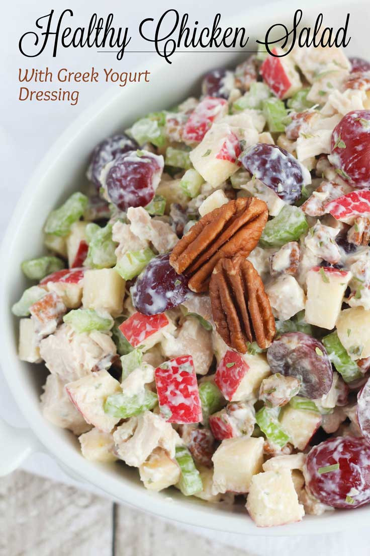 Chicken Salad Sandwich Recipe With Grapes And Pecans
 Healthy Chicken Salad with Grapes Apples and Tarragon