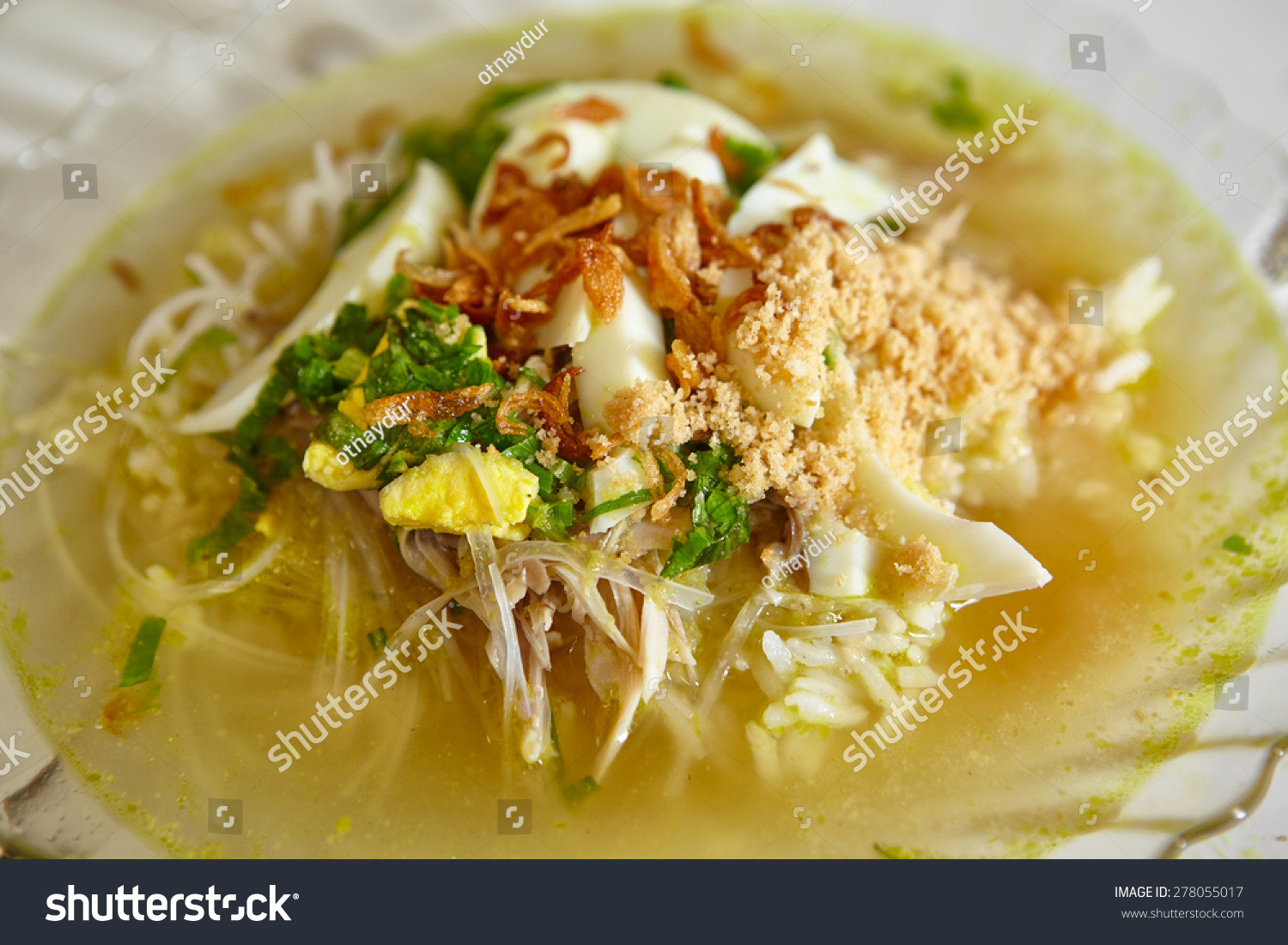 Chicken Soup Spices Herbs
 Soto e Traditional Indonesia Chicken Soup With Many