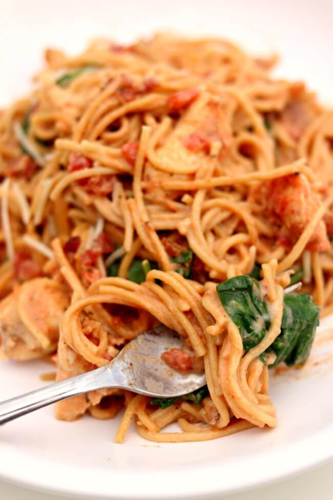 Chicken Spaghetti Instant Pot
 Instant Pot Creamy Chicken Bacon Spaghetti 365 Days of