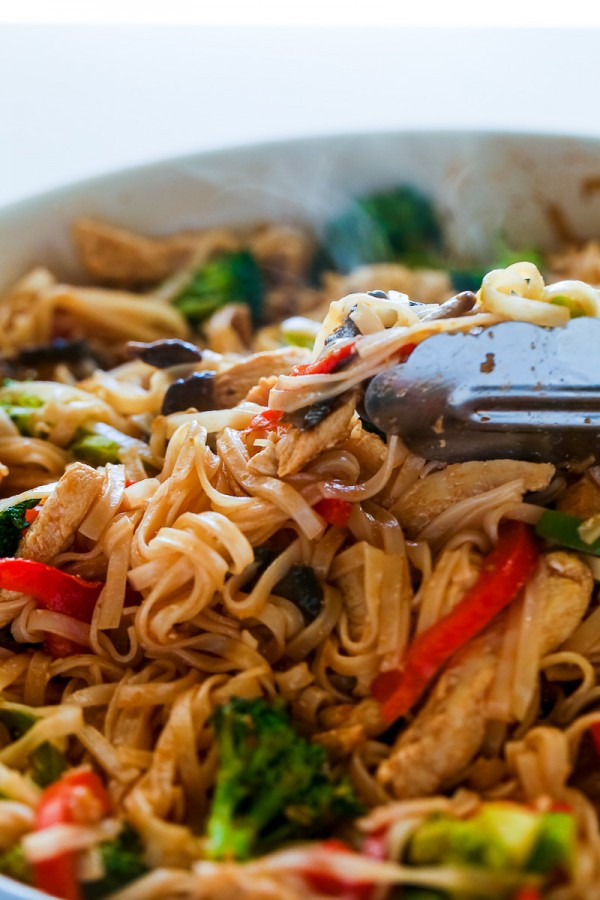 Chicken Stir Fry With Noodles Recipe
 Chicken Stir Fry with Rice Noodles 30 minute meal