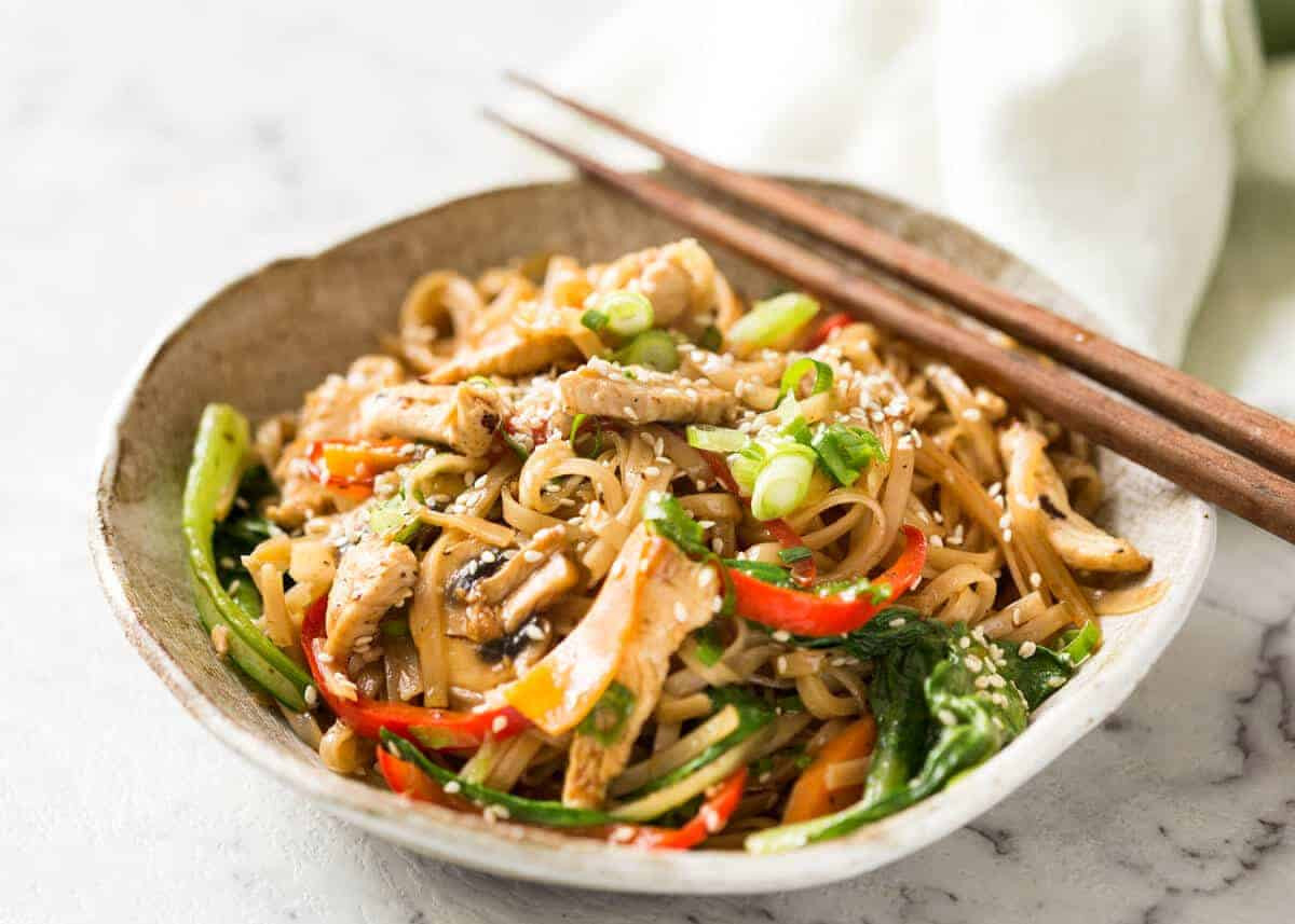 Chicken Stir Fry With Noodles Recipe
 Chicken Stir Fry with Rice Noodles