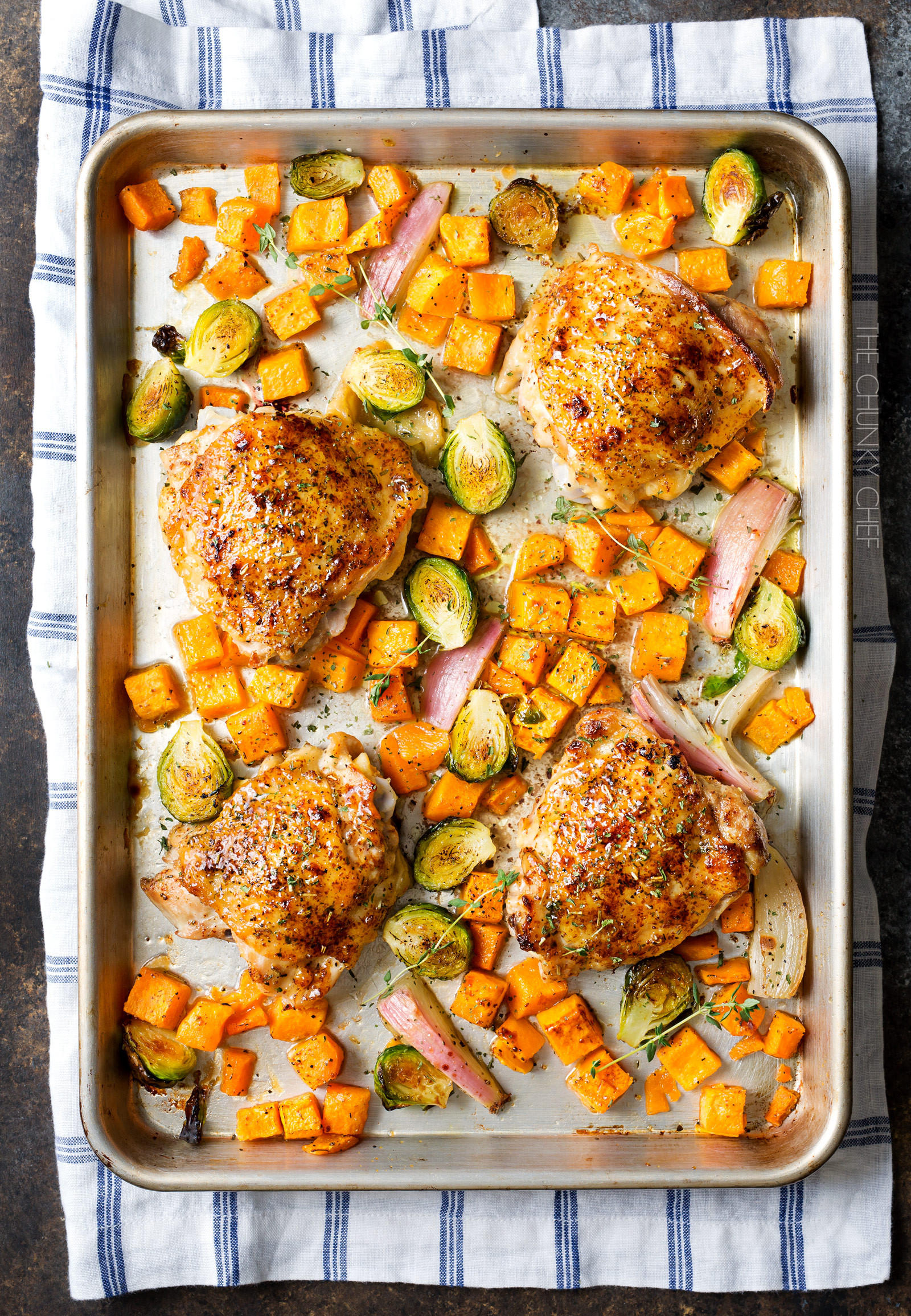 Chicken Thigh Sheet Pan Dinner
 Sheet Pan Maple Mustard Roasted Chicken The Chunky Chef