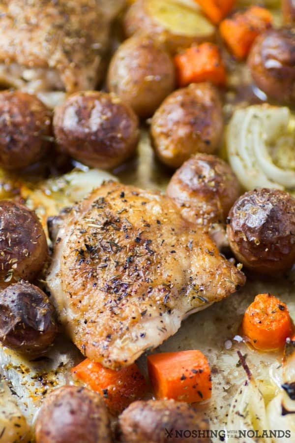 Chicken Thigh Sheet Pan Dinner
 Roasted Sheet Pan Chicken Thighs are simple to make yet