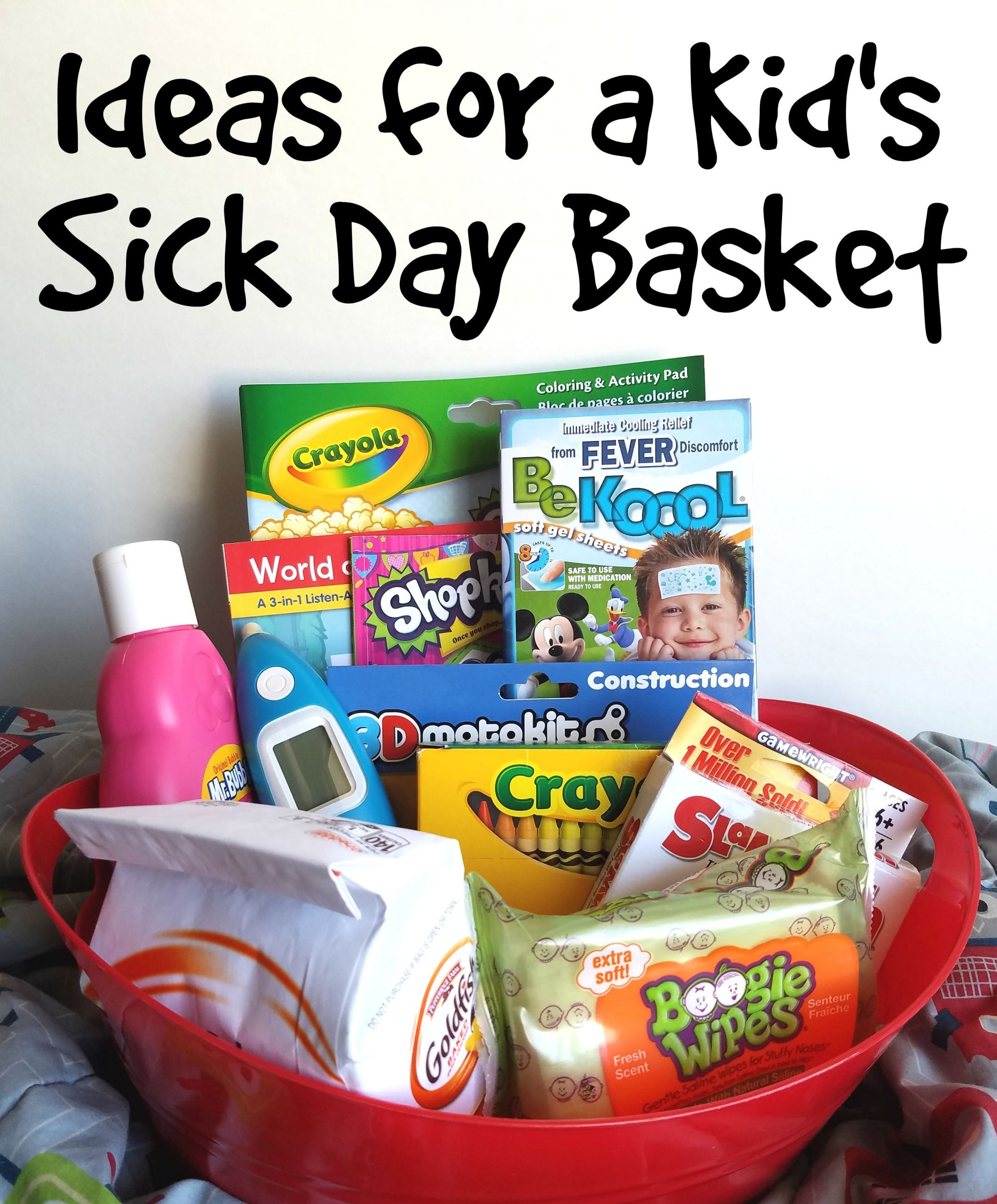 Child Get Well Gift Baskets
 Sick Day Basket For Kids