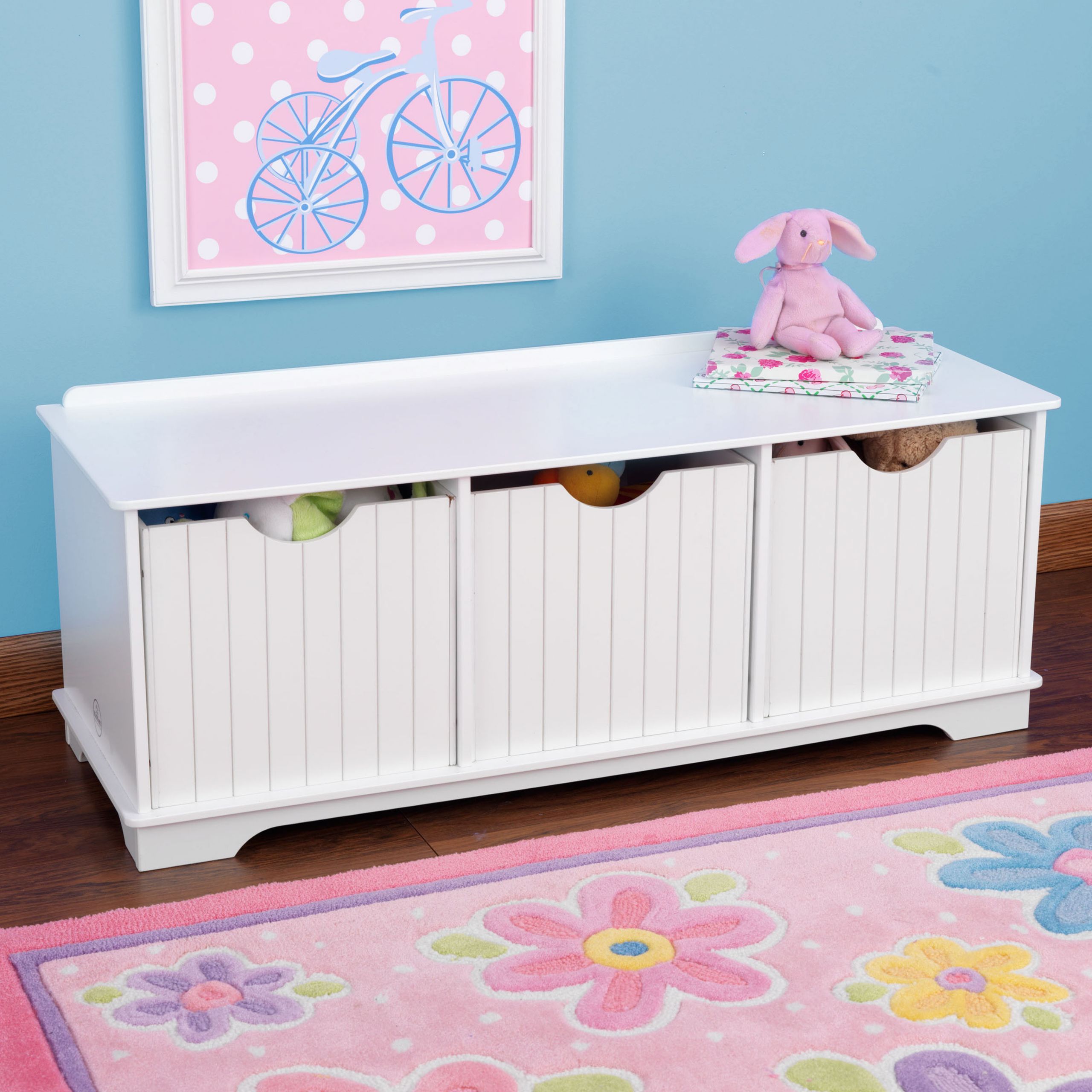 Child Storage Bench
 Nantucket Storage Bench White children s toys in South