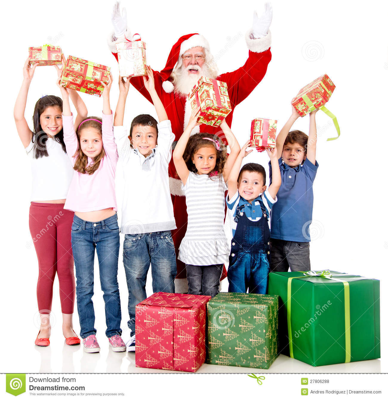 Children Are Gifts
 Santa Giving Christmas Gifts Stock Image of child