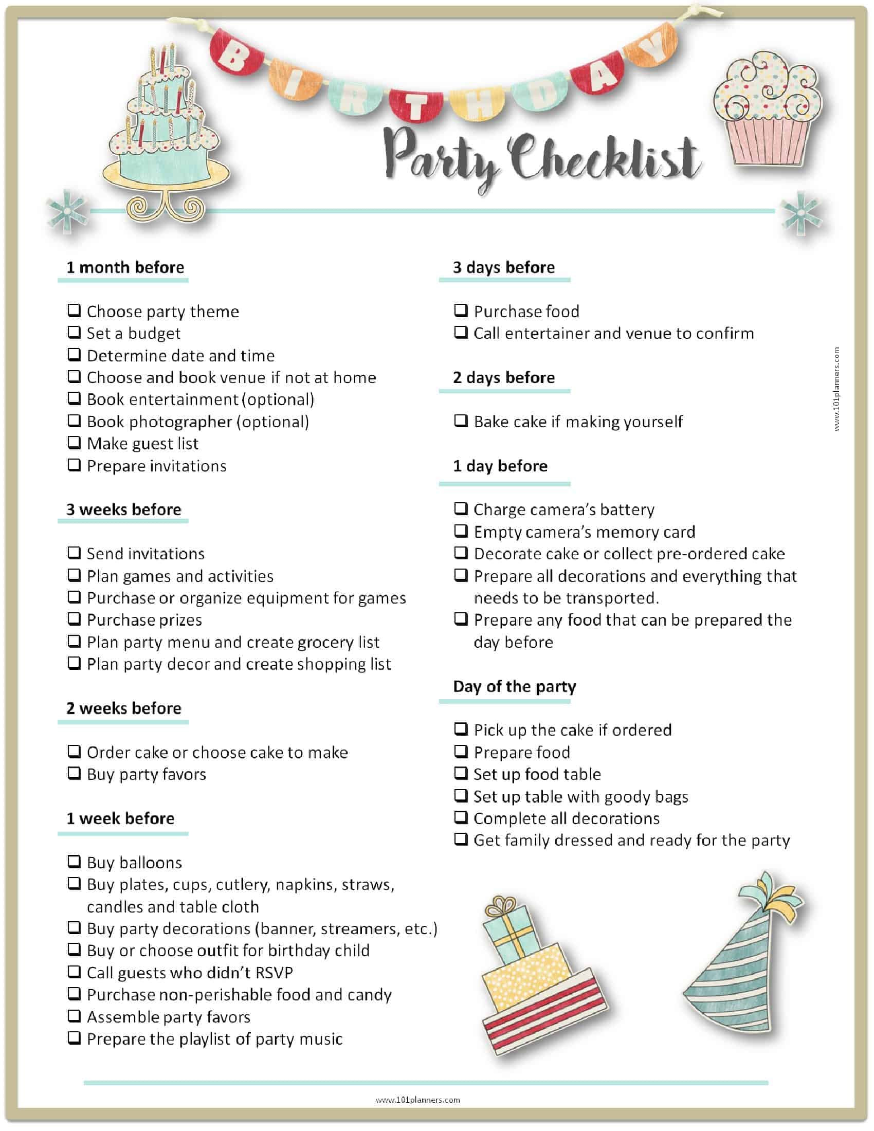 Children Party Planning
 Party Planning Template