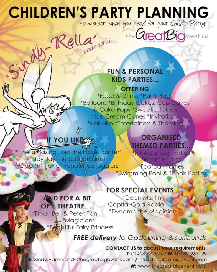 Children Party Planning
 Design Flyer for Event Planners