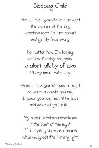 Children Sleeping Quotes
 poems about sleeping babies Google Search