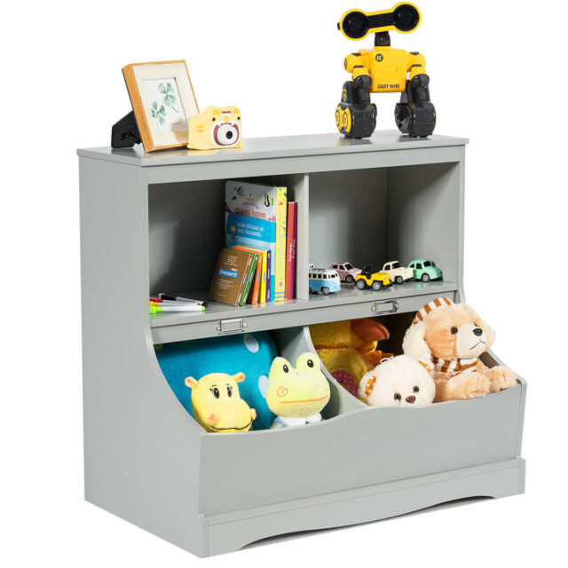 Children'S Storage Bins
 Children s Storage Bookcase Kids Floor Cabinet Toys Bin