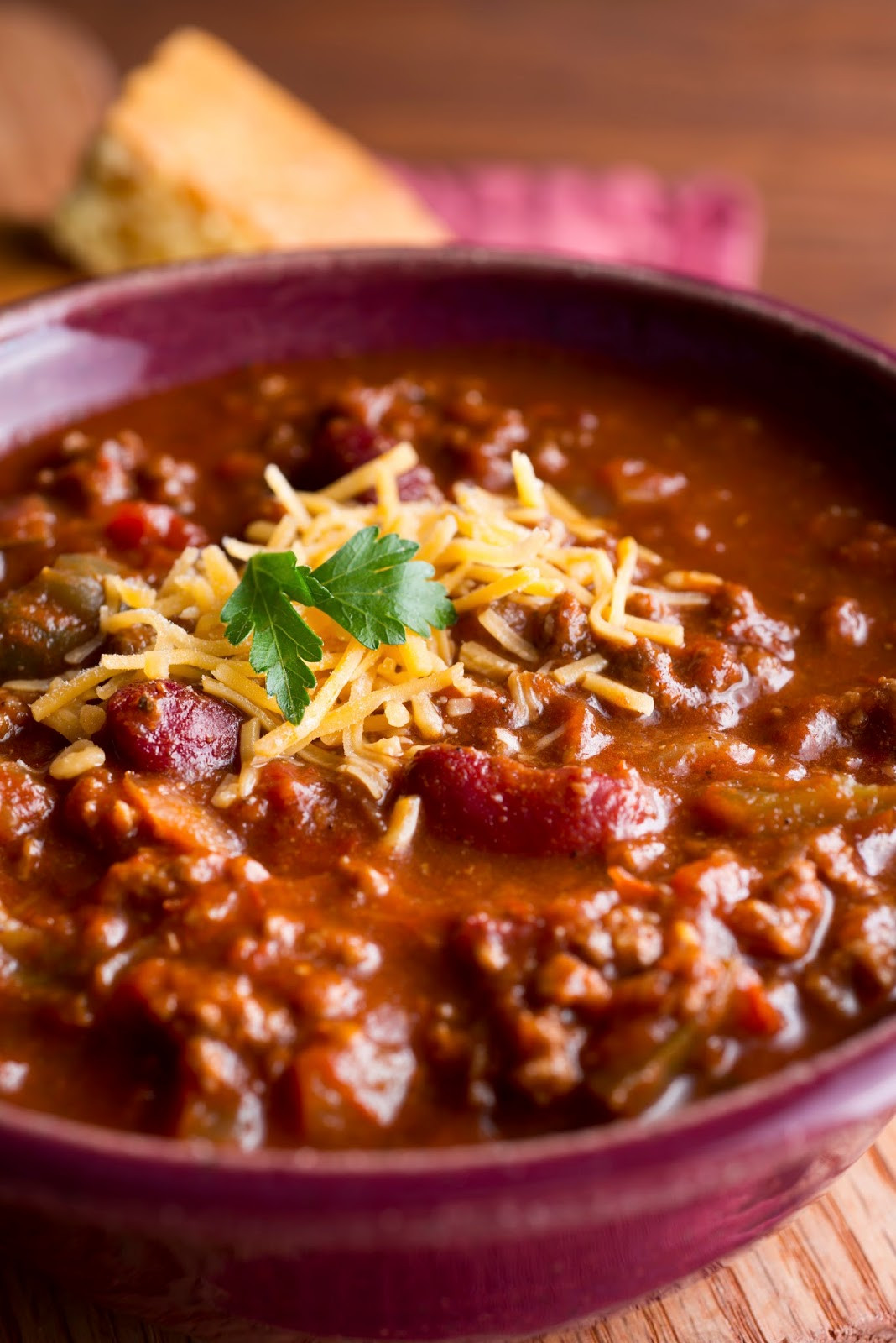 Chili Recipes Crock Pot Ground Beef
 Crock Pot Chili & Sweet Cornbread The Country Cook