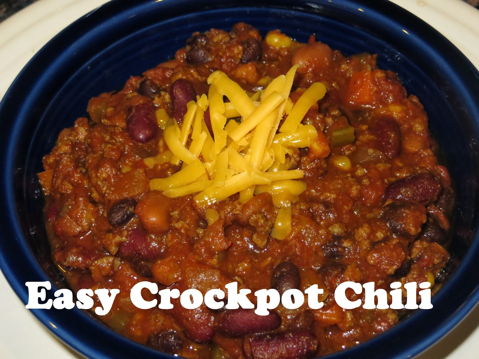 Chili Recipes Crock Pot Ground Beef
 Easy Crock Pot Chili Recipe — Dishmaps