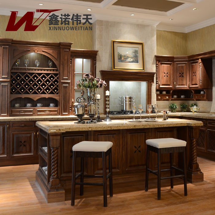 Chinese Kitchen Cabinets
 chinese style classical modular customize red oak kitchen