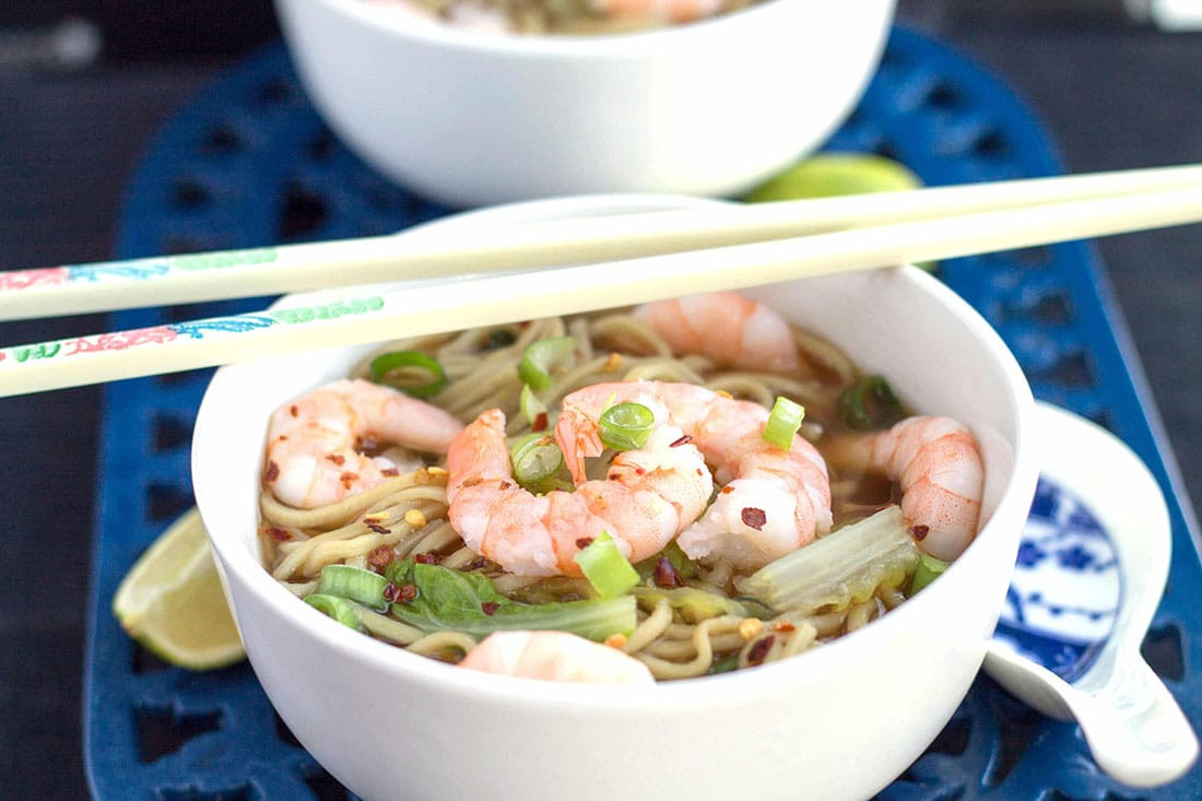 Chinese Noodles With Shrimp
 Quick Chinese Shrimp Noodle Soup