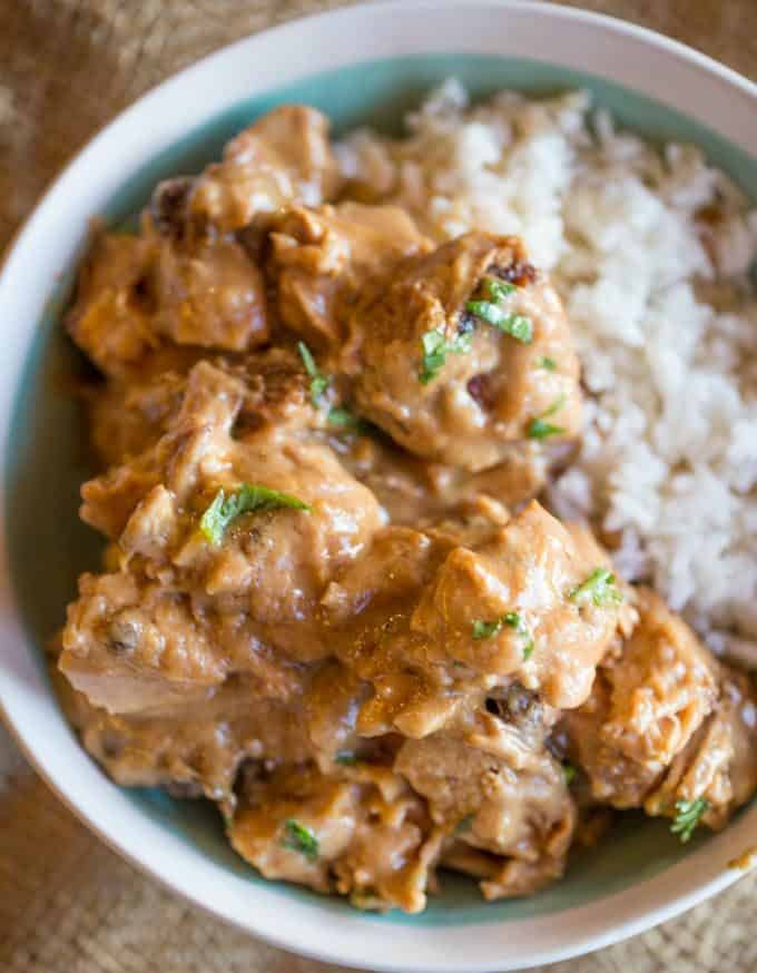 Chinese Peanut Butter Chicken Recipes
 Slow Cooker Thai Peanut Chicken Dinner then Dessert