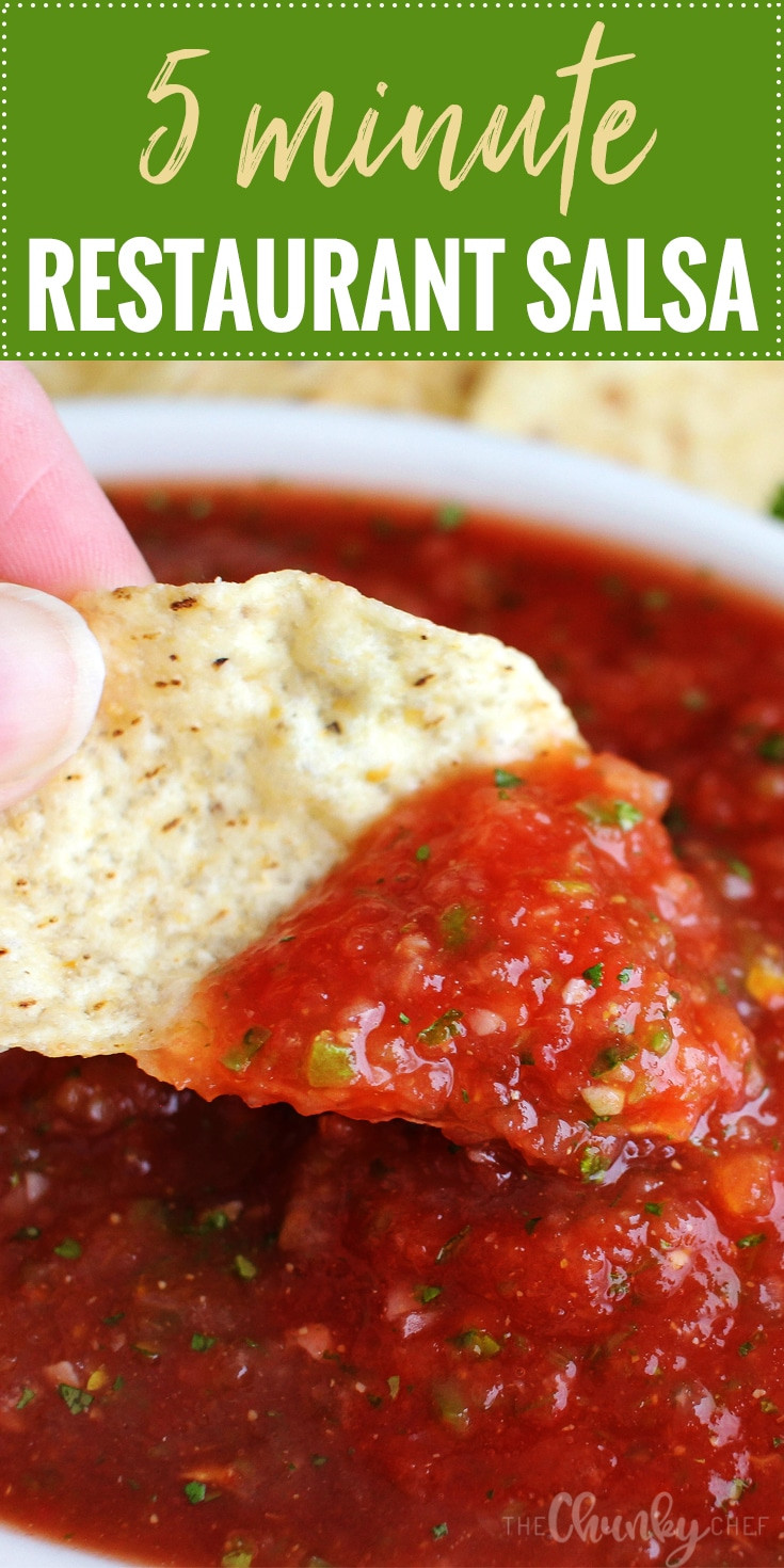 Chips And Salsa Recipe
 5 Minute Restaurant Salsa The Chunky Chef