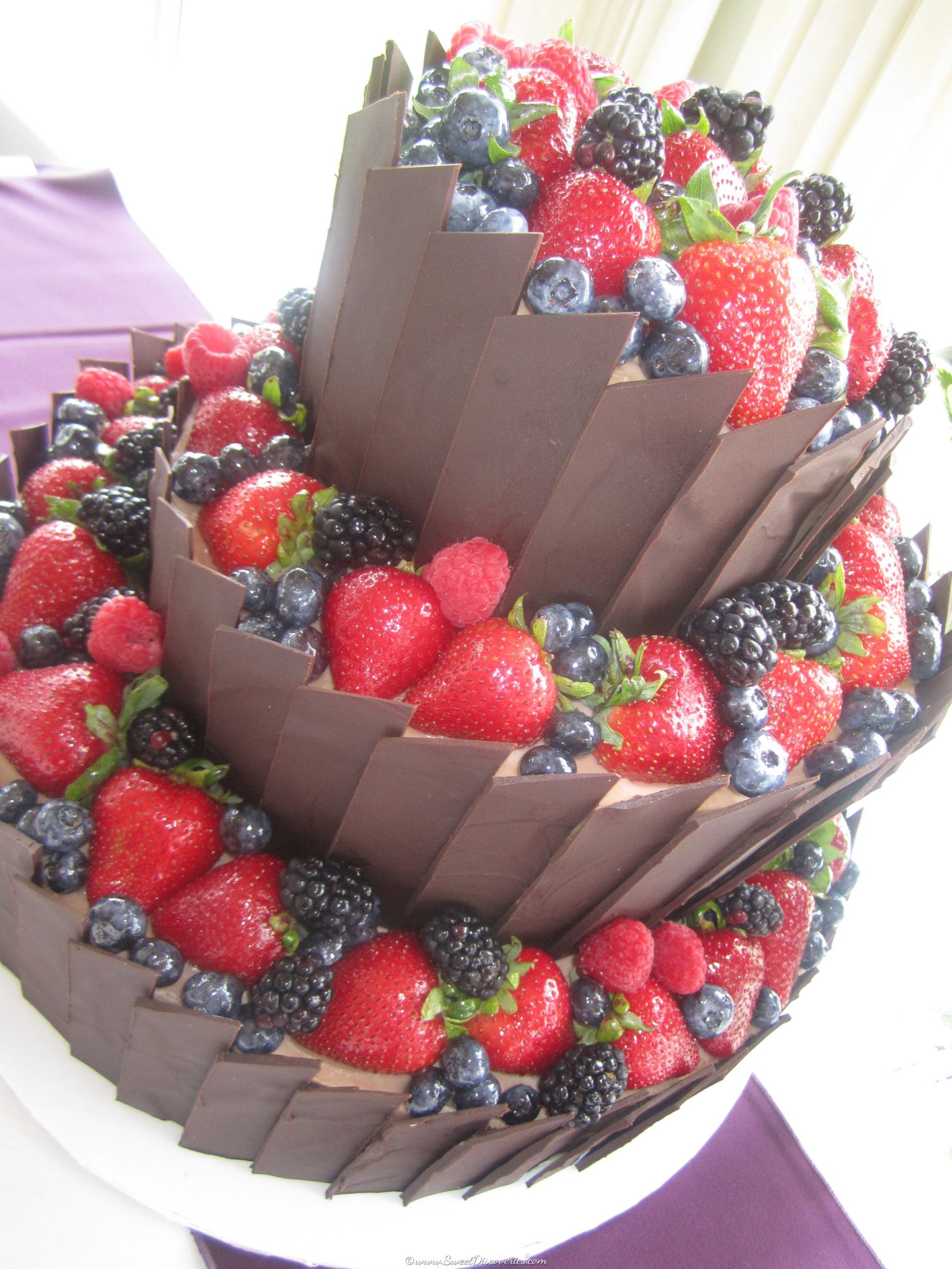 Chocolate Berries Cake
 Leeza’s Chocolate Berry Wedding Cake