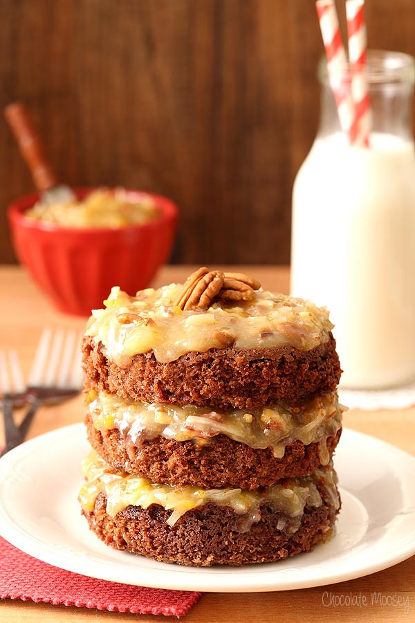 Chocolate Cake For Two
 Mini German Chocolate Cake For Two