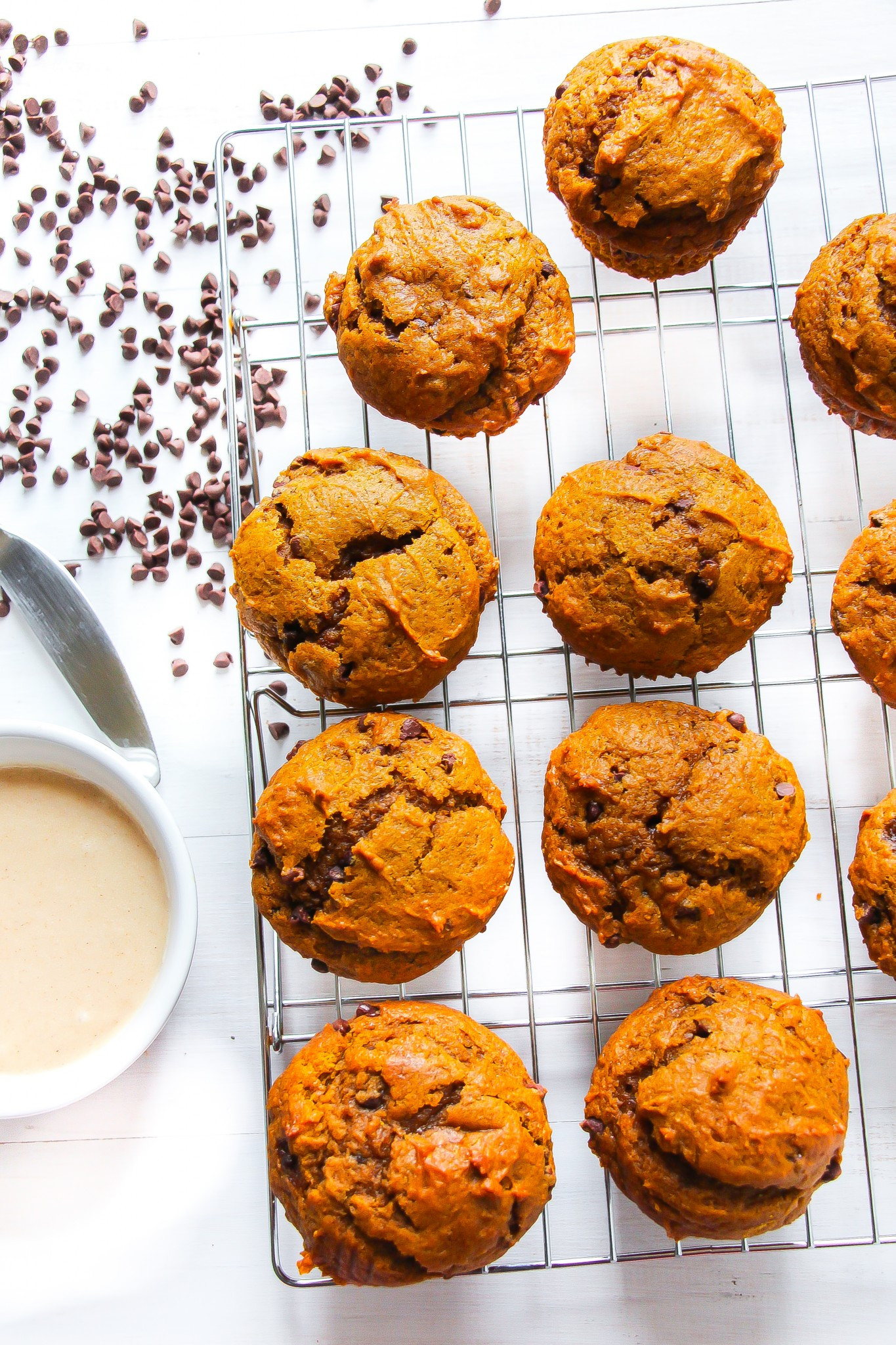 Chocolate Chip Pumpkin Muffins
 Best Ever Pumpkin Chocolate Chip Muffins with Browned