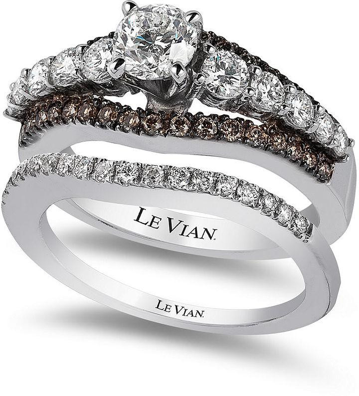 Chocolate Diamond Wedding Ring Sets
 Le Vian Bridal Chocolate Diamond And White Certified