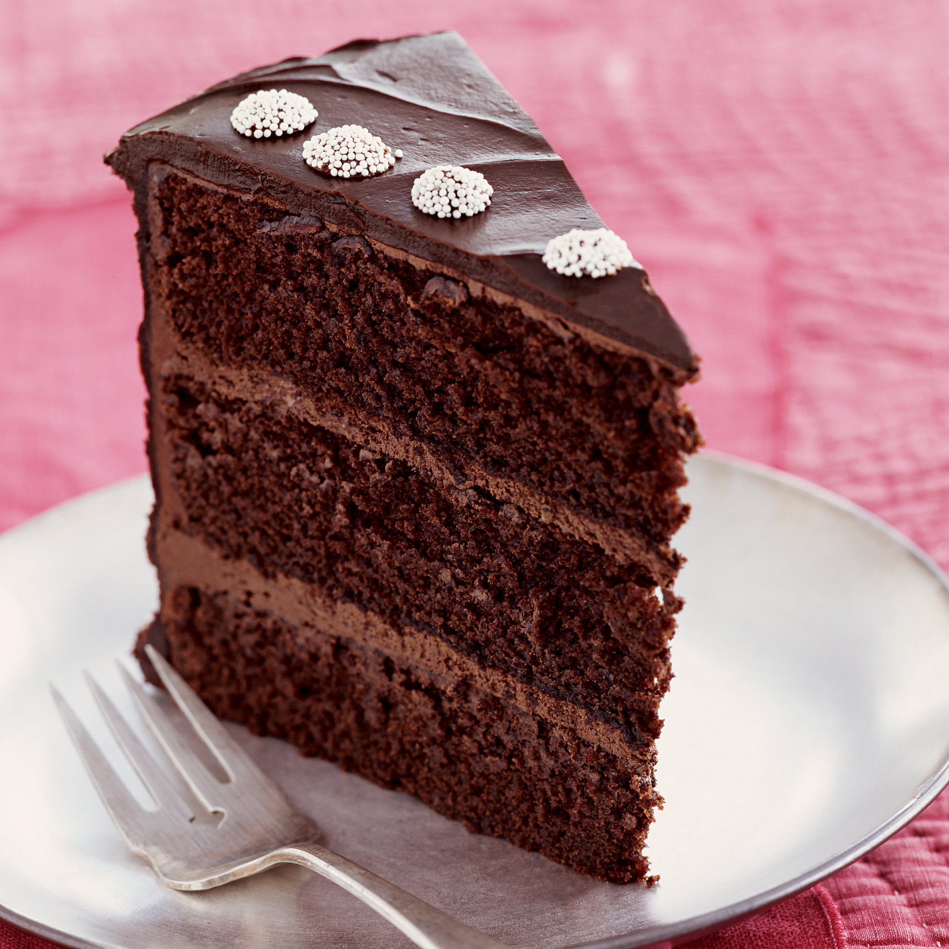 Chocolate Layer Cake Recipes
 Chocolate Layer Cake with Peppermint Ganache Frosting