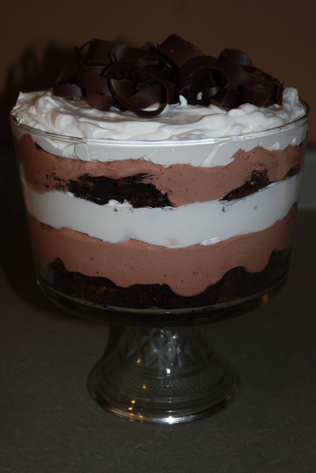 Chocolate Mousse Trifle
 Pure Joy Brownie Chocolate Mousse Trifle
