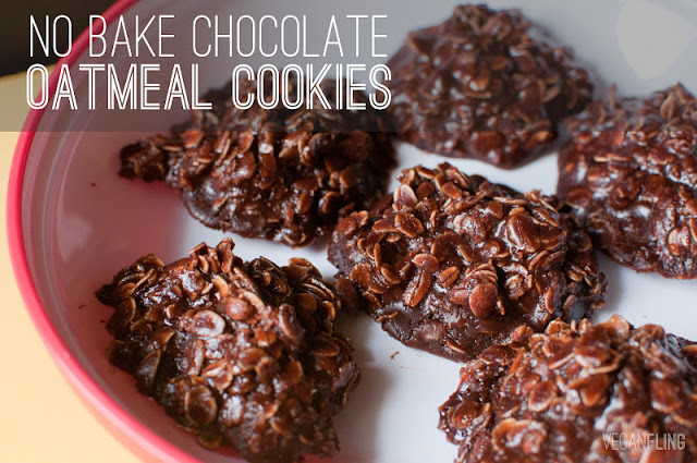 Chocolate Oatmeal No Bake Cookies
 VeganFling No Bake Chocolate Oatmeal Cookies