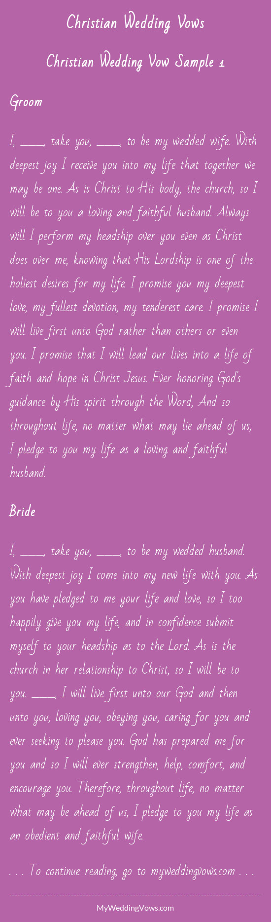 Christian Wedding Vows Traditional
 Traditional Wedding Vows For Her Obey The Best Wedding