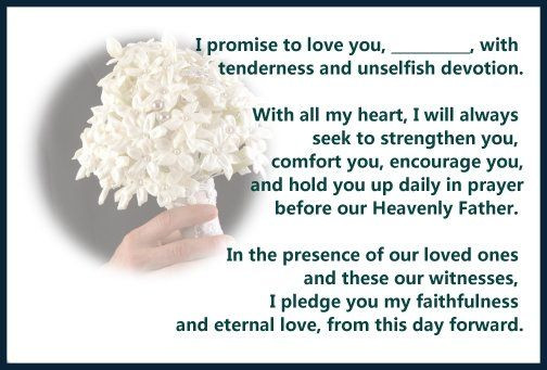 Christian Wedding Vows Traditional
 Fabulous Christian wedding vows