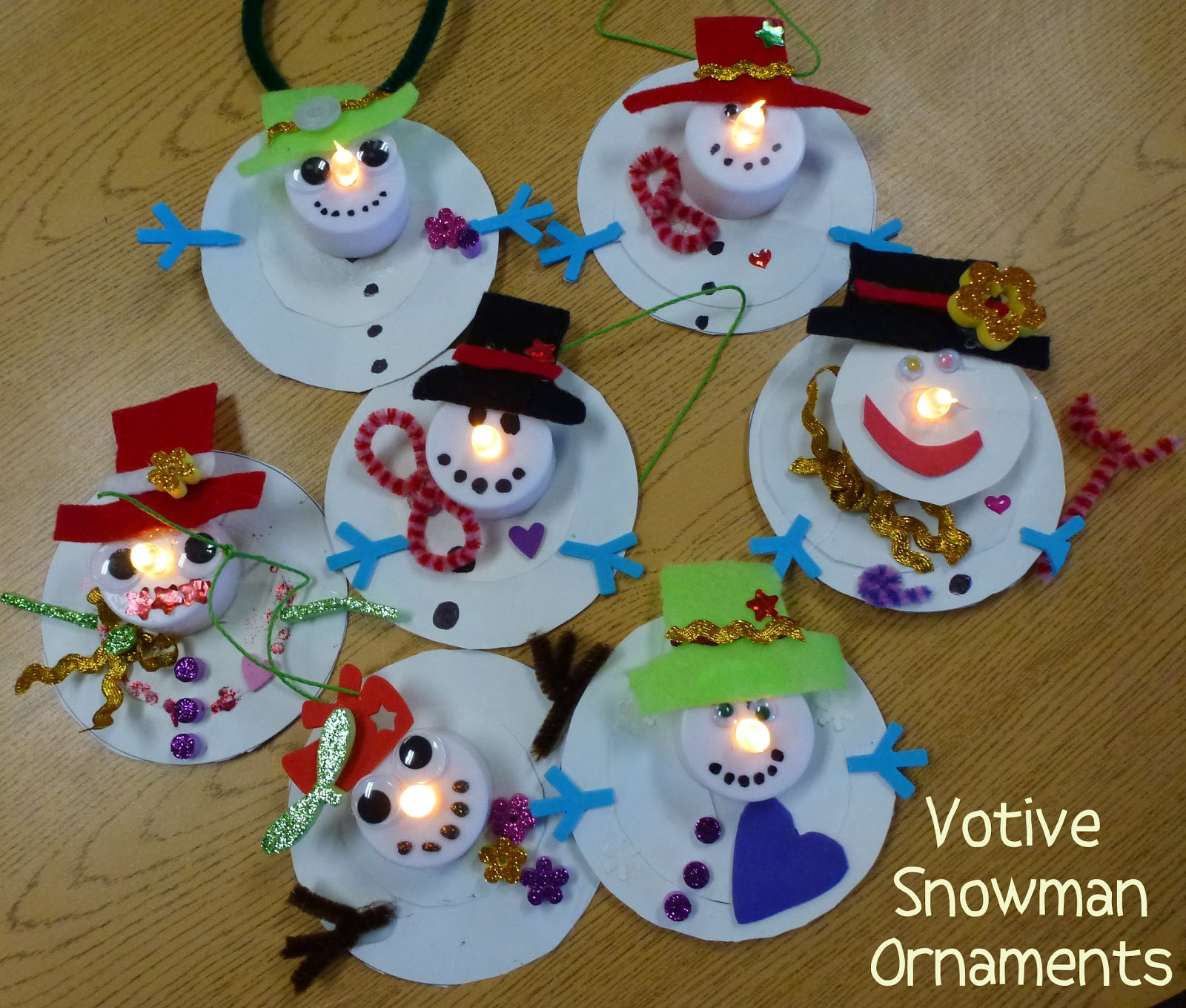 Christmas Art And Craft Ideas For Toddlers
 Choices for Children Votive Snowman Ornaments