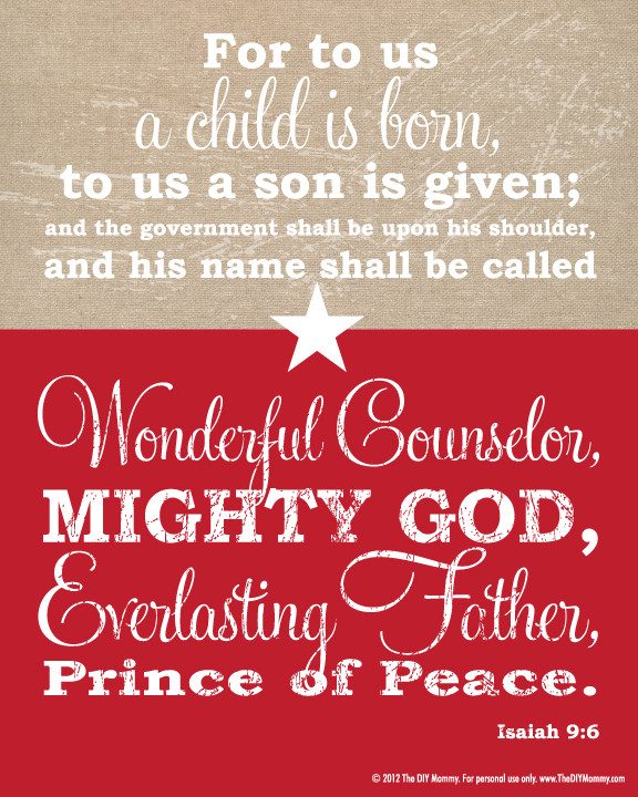 Christmas Bible Quote
 Free Christmas Bible Verse Wall Art Printable & Our