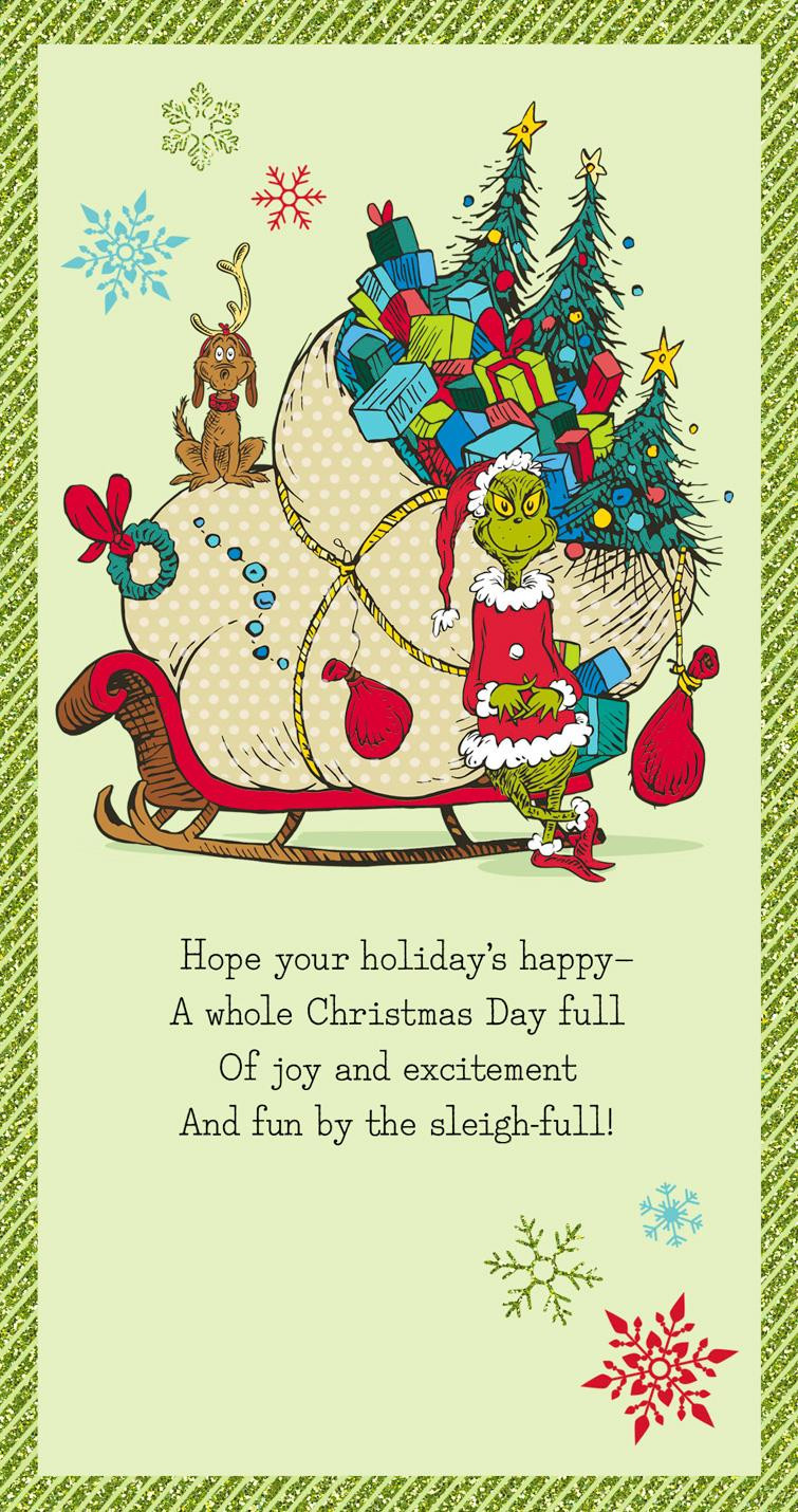 Christmas Birthday Cards
 Dr Seuss s How the Grinch Stole Christmas ™ Money Holder