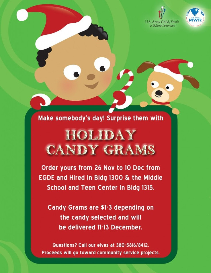 Christmas Candy Grams
 Holiday Candy Grams For Sale through CYSS