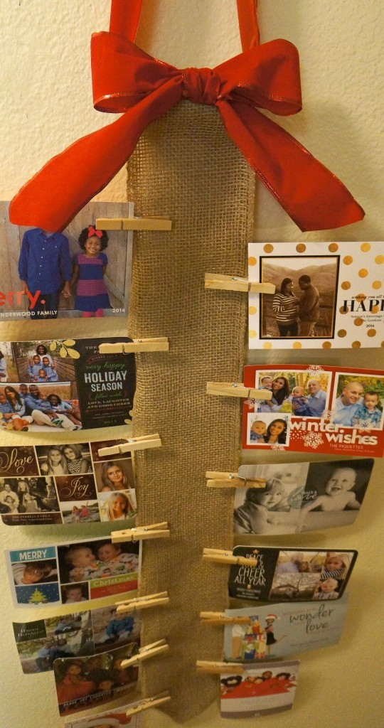 Christmas Card Holder DIY
 How To Display Holiday Cards DIY Burlap Wall Christmas