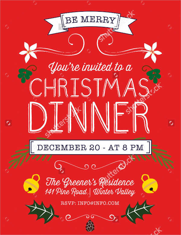 Christmas Dinner Invitation
 36 Sample Invitation Template Download