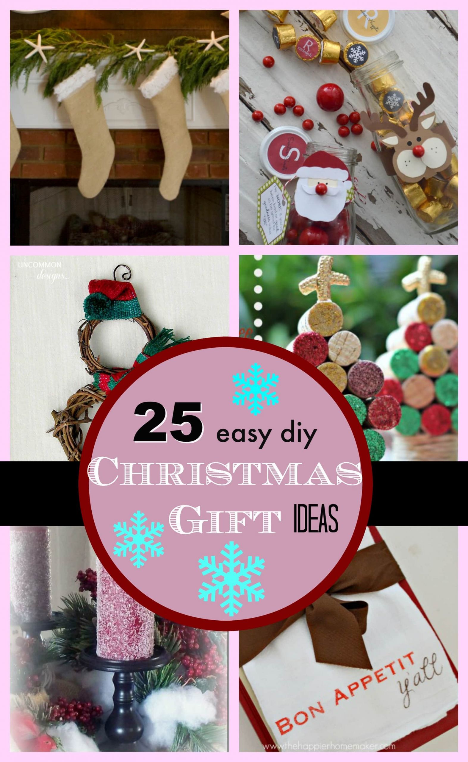 Christmas Gifts DIY
 25 DIY Easy Christmas Gift Ideas PinkWhen