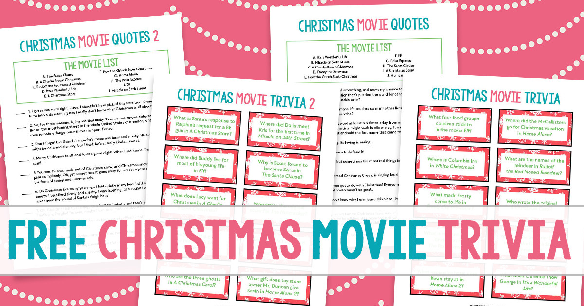 Christmas Movie Quote Game
 Free Printable Christmas Movie Trivia Christmas Game Night