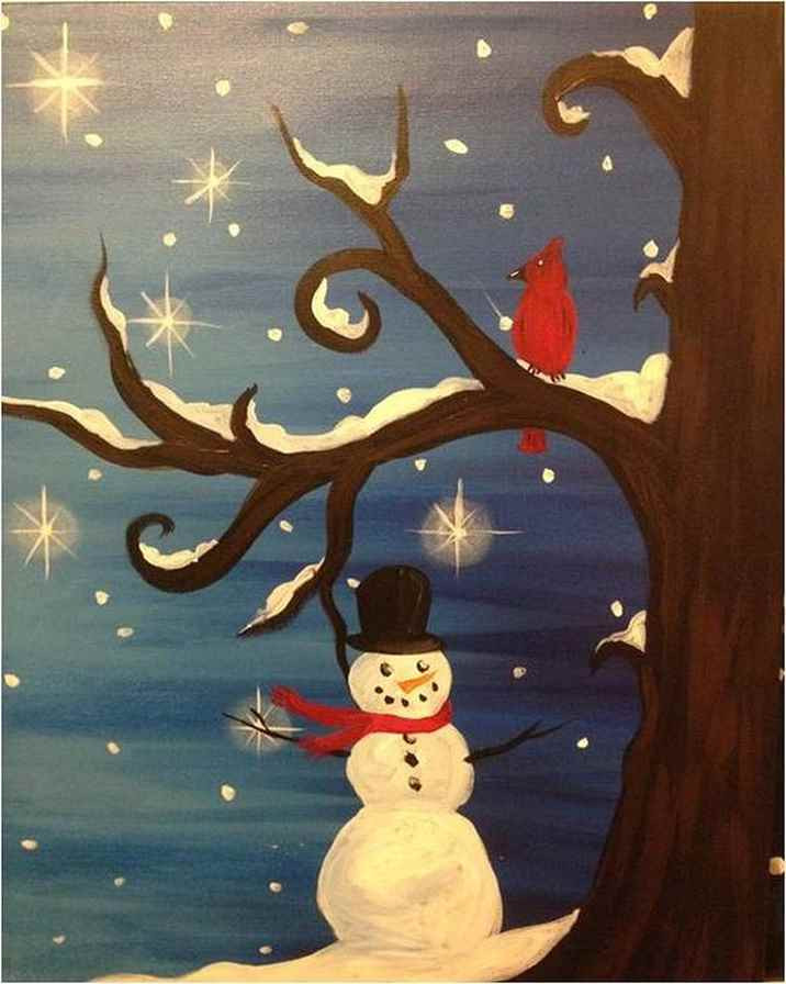 Christmas Painting Ideas For Kids
 Christmas Paintings Canvas Easy Ideas In Home 26