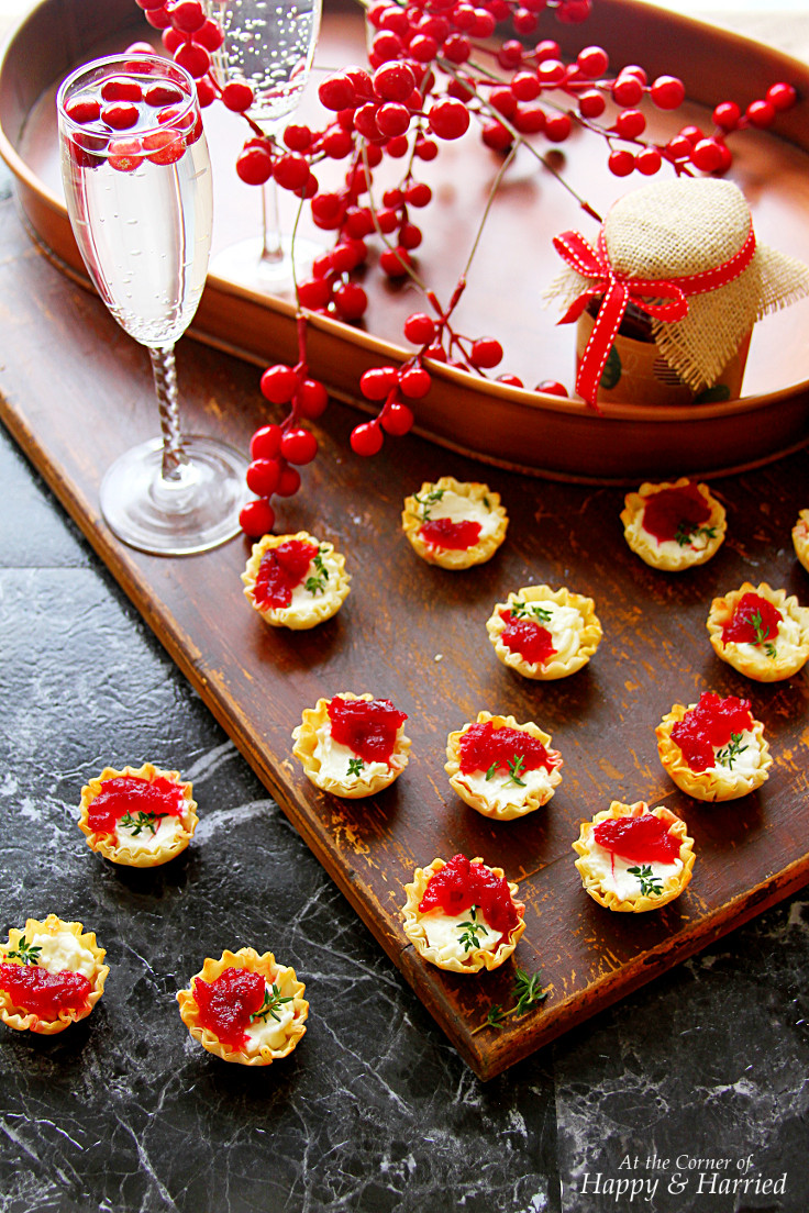 Christmas Party Appetizers Pinterest
 Cranberry & Cream Cheese Mini Phyllo Bites Christmas