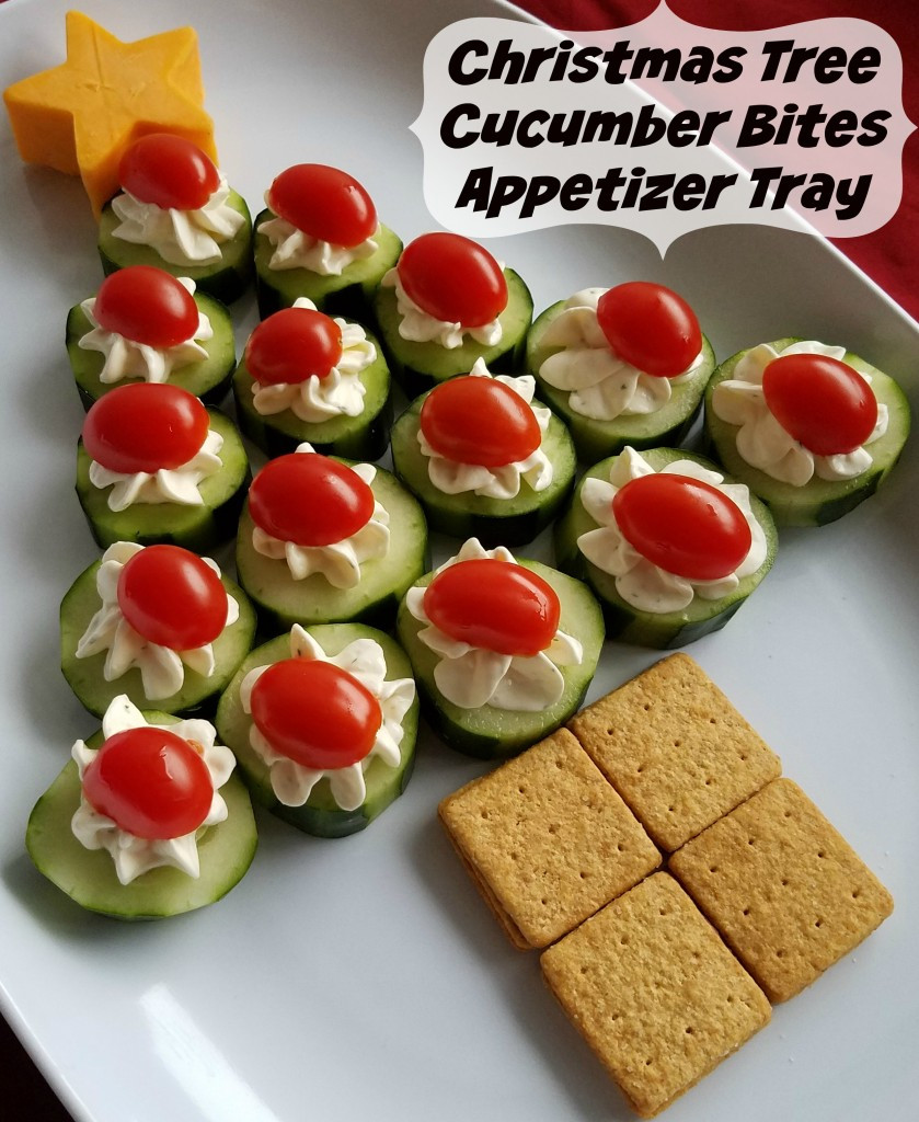 Christmas Party Appetizers Pinterest
 Cucumber Bites Christmas Tree Appetizer Tray Making Time