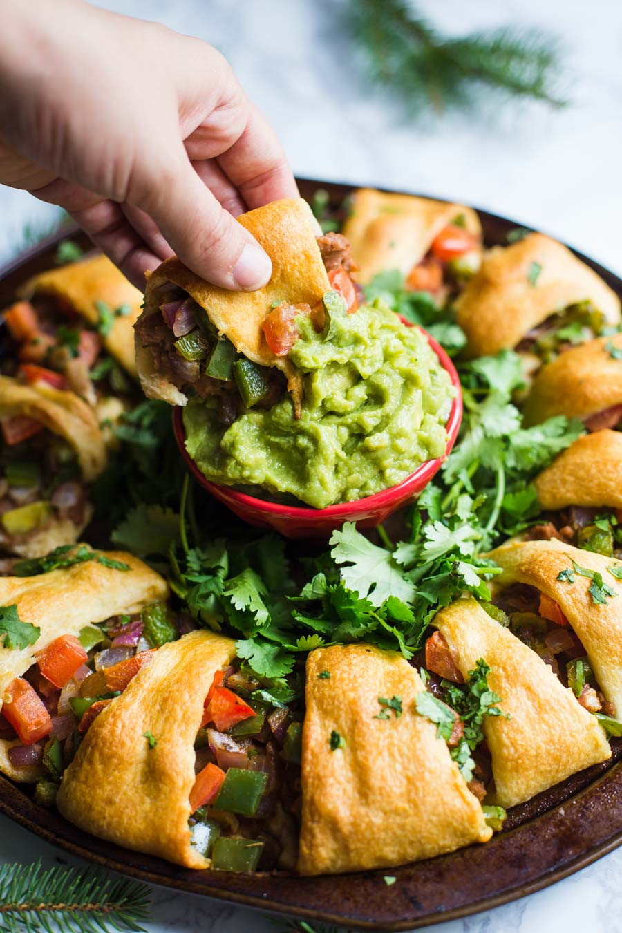 Christmas Party Appetizers Pinterest
 Holiday Wreath Taco Ring V